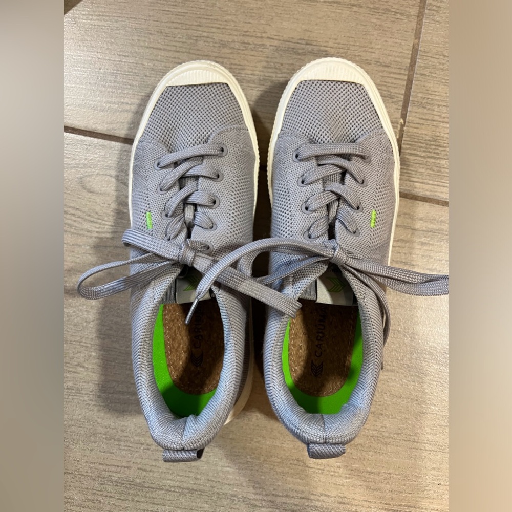 Cariuma IBI Low Light Grey Knit Shoes Sneakers 8W/6.5M